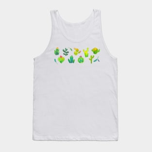 Watercolor Cacti (Cactus Pattern) Tank Top